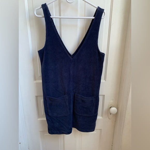 Marine Layer Corduroy Shift Dress Navy Small - Picture 3 of 5